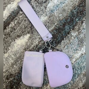 Lilac Dual Pouch Wristlet